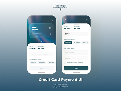 Credit Card Payment UI