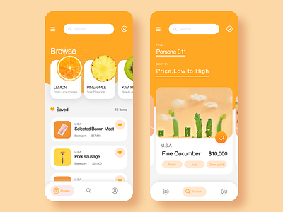 This is an app that makes you feel fresh app design icon minimal mobile page shopping ui ux