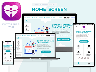 doctor management web site & mobile app ui design
