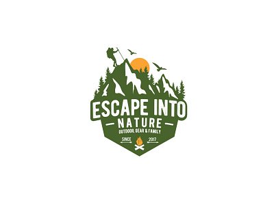 Escape Into Nature branding design graphic design illustration logo vector