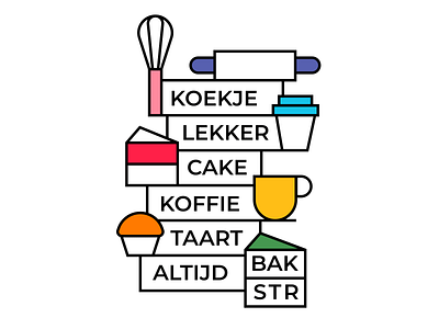 BAKSTR Poster branding illustration logo minimal typography