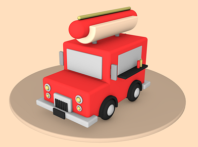 0.2: Modelling: Hotdog Car 3d 3dart cinema4d hotdog motiondesign