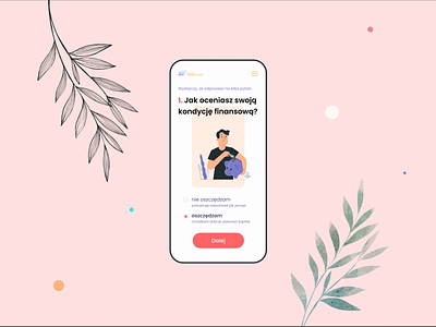 GOinvest - first step 🔥 aesthetics financial app gif illustration minimalistic mobile ui motion pastel colors pink simplicity ui ux visuality