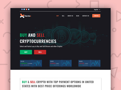 Vertex Cryptocurrence Website cryptocurrence website ui ui design uidesign ux ux design web design webdesign website