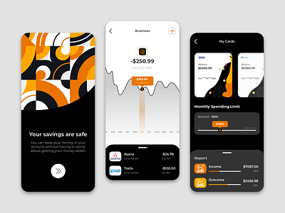 Finance app - Mobile app app app design bank card banking app clean clean design clean ui clear finance finance app finances financial financial app fintech ui ui design uidesign ux ux design uxdesign