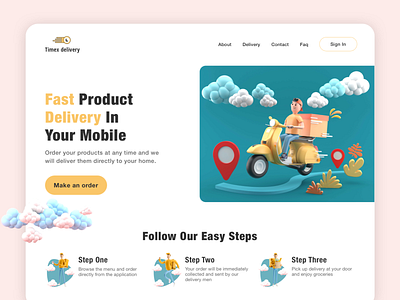 Timex Delivery - Website clean clean ui delivery delivery app delivery service delivery website illustration minimal minimalism minimalist ui ui design uidesign ux ux design web design webdesign website website builder website design