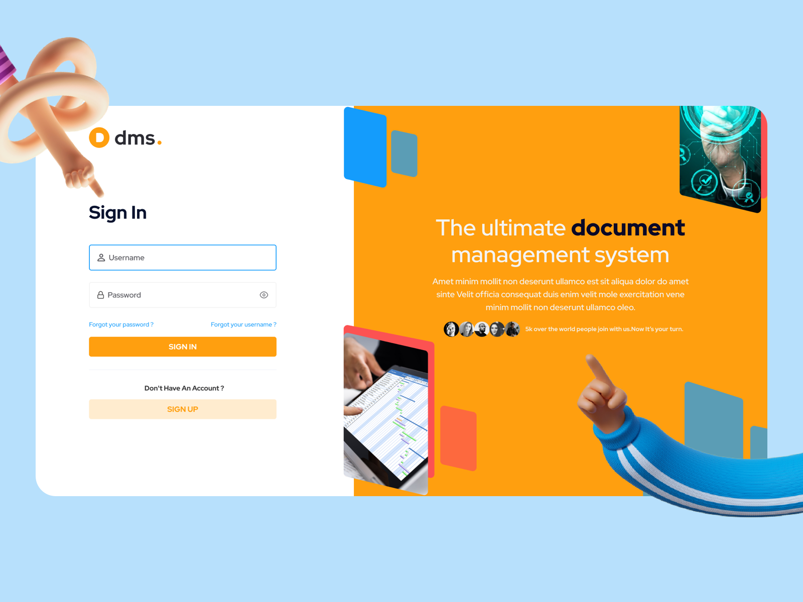 Sign in / Log in Onboarding Page by Parvez Khan on Dribbble