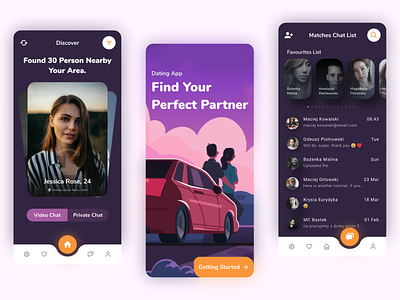 TukTak - Online Dating App android androidapp app chat app clean clean ui dating app design ios iosapp messenger online dating app ui ui design uidesign ux ux design