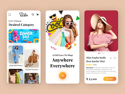 Rue La La - Women Shopping App android android app clean clean ui design ios ios app online shopping app shop app shopping shopping app ui ui design uidesign ux ux design