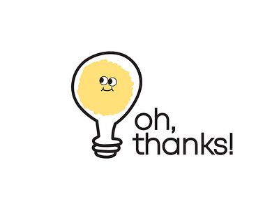 Logo for Oh, Thanks! branding character design design icon illustraion logo typography vector