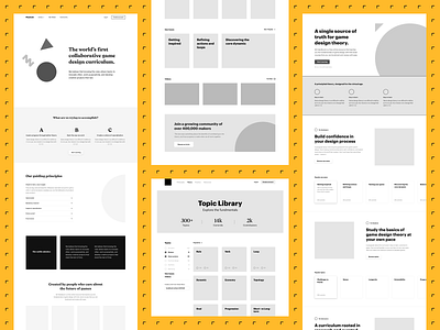 Handbook - Layout Exploration design education game design resource ui web wireframe