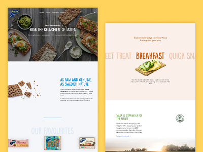 Wasa | Homepage design food product design ui ux visual design visual identity web design website