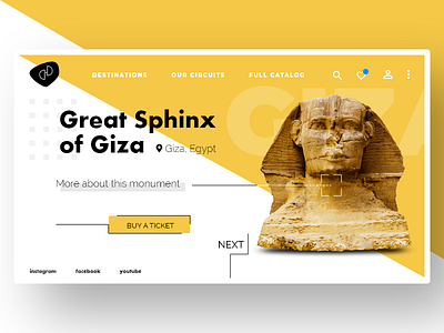 Great Sphinx of Giza design desktop ecommerce flatdesign giza homepage logo product design prototyping shop sphinx ticketin ui ux webdesign