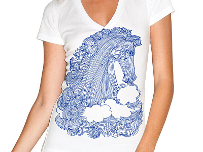 Valkyries t-shirt clouds horse illustration tshirt