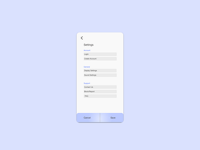 Daily UI #007 | A Settings Page app design daily 100 challenge dailyui dailyui007 dailyuichallenge design ui ux webdesign