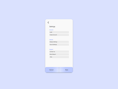 Daily UI #007 | A Settings Page