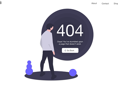 404 Page | Daily UI 008 daily 100 challenge daily ui 008 dailyui dailyuichallenge design illustration ui ux webdesign