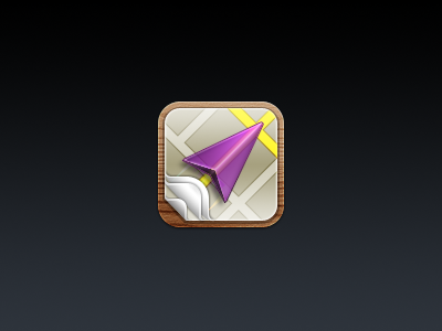 In a Jiffy ios maps navigation purple arrow