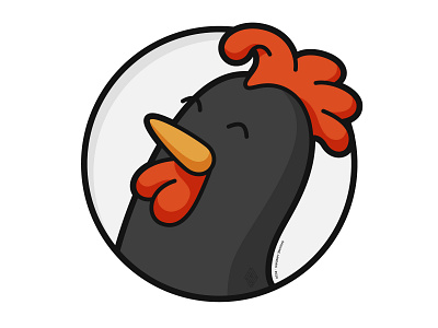 Black hen portrait chicken design hen illustration illustrator portrait vector