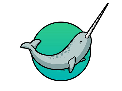 Happy Narwhal illustration illustrator narwhal vector