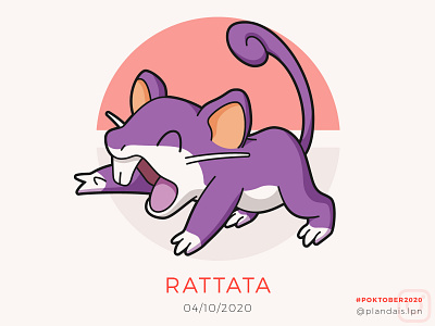 Rattata - Poktober 2020 draw drawing illustration illustrator mouse october pokemon pokemon art poktober poktober2020 portrait rattata vector