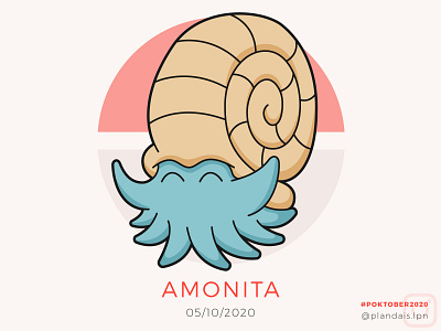 Amonita - Poktober 2020 amonita design draw drawing helix illustration illustrator lordhelix october octobre omanyte pokemon pokemon art poktober poktober2020 vector