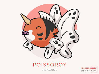 Poissoroy - Poktober 2020 design draw drawing fish illustration illustrator october octobre poissoroy pokemon pokemon art poktober poktober2020 seaking six sixth vector