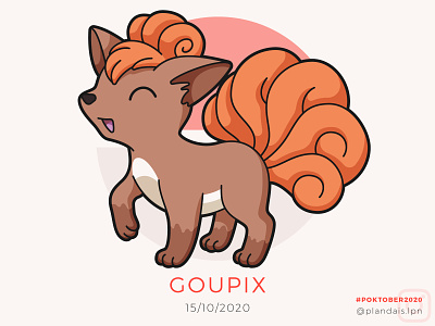 Goupix / Vulpix - Poktober 2020 cute design draw drawing fifteen fifteenth fox goupix illustration illustrator october octobre pokemon pokemon art poktober poktober2020 quinze renard vector vulpix