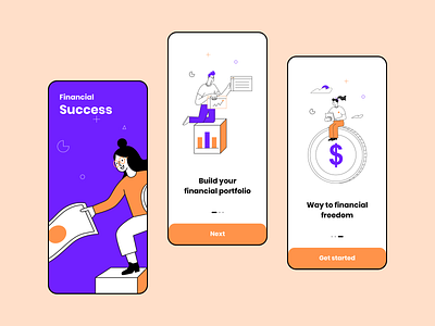 Fintech app onboarding - concept