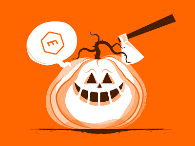 Happy Halloween art autumn cartoon fall flat graphic design halloween halloween design illustration october orange pumpkin scary trick or treat