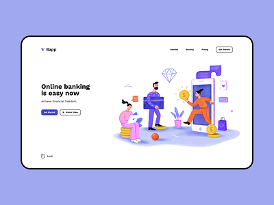 Online Banking - landing page concept design