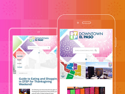 Downtown El Paso - Responsive Design design graphic mobile portfolio responsive web webdesign