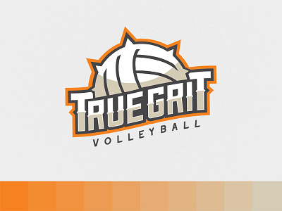 True Grit Orange Squad gym logo orange sports true grit volleyball