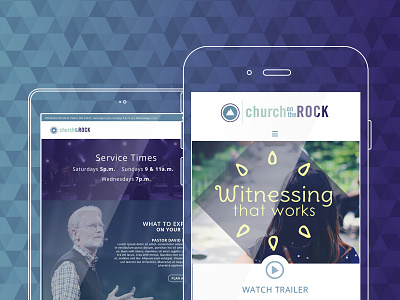 Church on the Rock - Responsive Design Mock-Up design graphic mobile portfolio responsive web webdesign