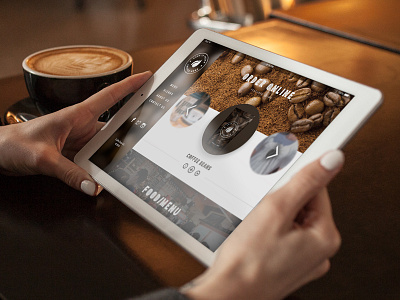 Coffee Drop iPad Interface app bean coffee cup drink food interface mobile ui web website