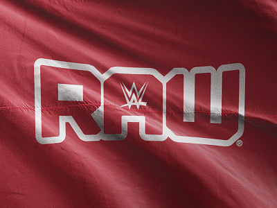 WWE Raw - Logo Redesign brand entertainment logo pro raw red sport white wrestling wwe