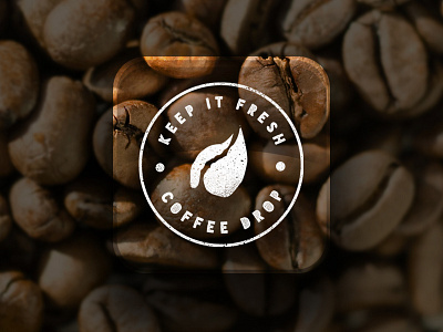 Coffee Drop : App Icon app bean coffee design drink fresh icon ipad iphone logo ui ux