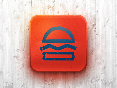 Munchr Burger : App Icon app burger design food icon ipad iphone logo ui ux