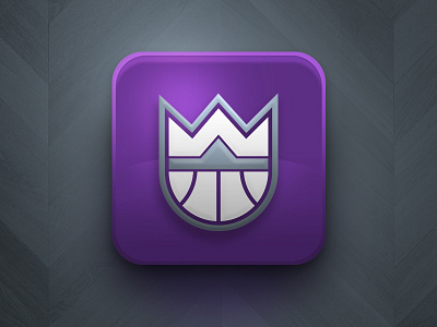 Sacramento Kings : App Icon app basketball design icon ipad iphone logo nba sports ui ux