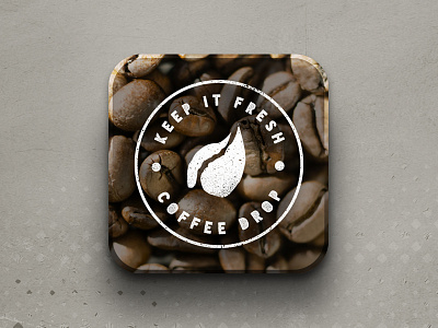 Coffee Drop : App Icon app bean coffee design drink fresh icon ipad iphone logo ui ux