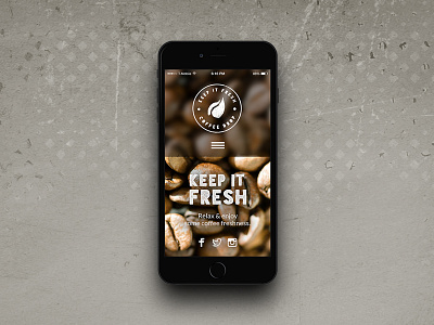 Coffee Drop : App Interface app coffee design interface ui webdesign website