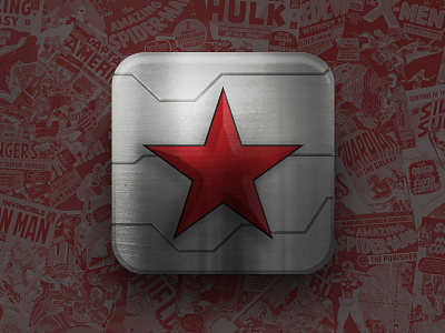 Winter Soldier : App Icon app books comics hero icon logo marvel soldier super ui winter