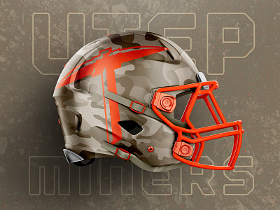 UTEP Fort Bliss Rush : Helmet Concept college color el paso football miners texas. sports utep