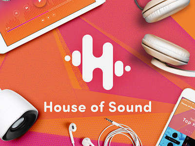 House of Sound : Logo Showcase app house icon logo music play sound tablet wave website