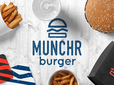 Munchr Burger : Logo Showcase app burger food icon logo restaurant tablet website