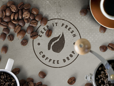 Coffee Drop : Logo Showcase app bean coffee cup drink food interface mobile ui web website