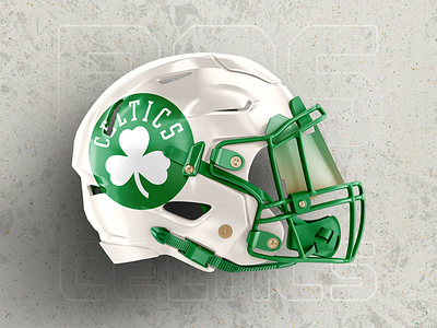 Boston Celtics : Helmet Concept basketball boston celtic clover leaf football green nba nfl sports