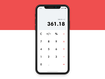 Daily UI #004 - Calculator 004 app calculator challenge dailyui futura ios minimal
