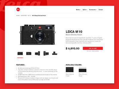 Daily UI #012 - E-Commerce Shop 012 buy camera challenge daily dailyui ecommerce leica minimal shop ui