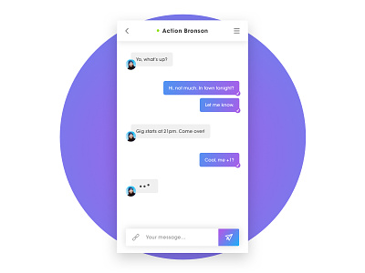 Daily UI #013 - Direct Messaging 013 app chat daily dailyui direct messaging messenger mobile ui